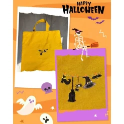 Bestickte Stofftasche Halloween - Hexen