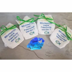 Bestickte Windel mit Geburtsdaten oder Spruch