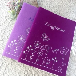 bestickte Zeugnismappe personalisiert aus Filz – Geschenk zum Schulanfang für Mädchen