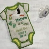 Bestickter Deko-Babybody aus Filz mit Geburtsdaten *individuell angefertigt