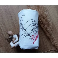 Besticktes Lichtersäckchen, Trauerlicht, Erinnerungslicht - Liebe mit Händen - Gedenklicht, Fehlgeburt