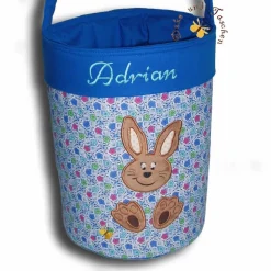 Besticktes Osterkörbchen mit Namen Ostertasche Osternest Tasche Kinder Stofftasche Utensilo Geschenktasche