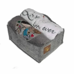 Besticktes personalisiertes Gästehandtuch Love for ever Verliebtes Paar Frotteetuch für Verliebte Hochzeit Valentinstag