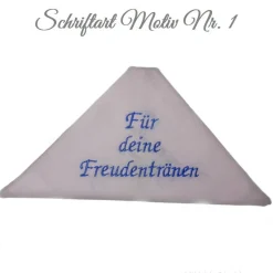 Besticktes Taschentuch Hochzeit
