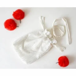 BEUTEL bestickt mit Pailletten Hochzeit Art-Deco Muster