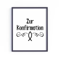 Bügelbild - Zur Konfirmation - Applikation zum aufbügeln - Aufbügler - christliches Bügelbild