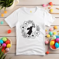 Bügelbild für Ostern - Frühlings Deko mit Blumen und Osterhasen // DIY Osterdeko