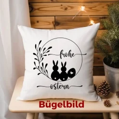 Bügelbild für Ostern - mit Osterhasen im Frühling // DIY Osterdeko & Geschenke