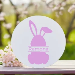 Bügelbild für Ostern mit Namen und Häschen / Osterhase / Bügelbilder Hase Ostermotiv/ Osterei/ Frühling -