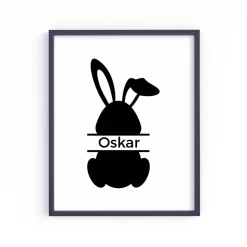 Bügelbild für Ostern mit Namen und Häschen / Osterhase / Bügelbilder Hase Ostermotiv/ Osterei/ Frühling -