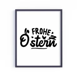 Bügelbild Frohe Ostern - mit Häschen / Osterhase / Bügelbilder Hase Ostermotiv/ Osterei/ Frühling