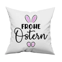 Bügelbild Frohe Ostern - mit Häschen / Osterhase / Bügelbilder Hase Ostermotiv/ Osterei/ Frühling -
