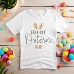 Bügelbild Frohe Ostern - mit Häschen / Osterhase / Bügelbilder Hase Ostermotiv/ Osterei/ Frühling -