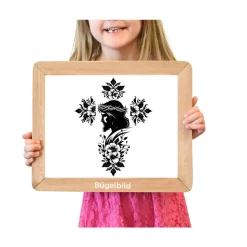 Bügelbild Jesus am Kreuz  - Applikation zum aufbügeln - Aufbügler - christliches Bügelbild