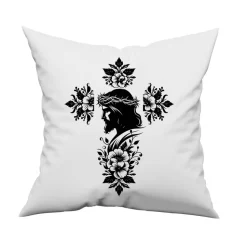 Bügelbild Jesus am Kreuz  - Applikation zum aufbügeln - Aufbügler - christliches Bügelbild