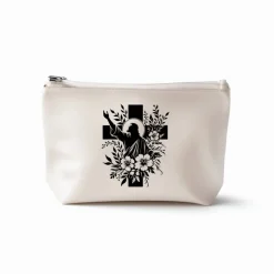 Bügelbild Jesus mit Kreuz  - Applikation zum aufbügeln - Aufbügler - christliches Bügelbild