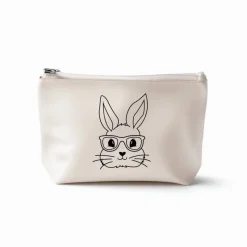 Bügelbild Osterhase in schwarz zum aufbügeln - Personalisierbares Bügelbild