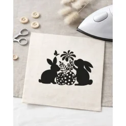 Bügelbild Ostern - süßes Bügelbild Osterhase // DIY Osterdeko & kreative Oster Geschenke