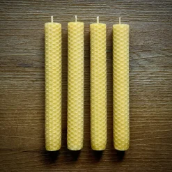 Bienenwachskerzen selbst aus Wabenplatten herstellen. DIY-Set für 4 Kerzen, ca. 175 hoch