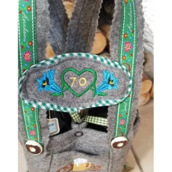 Biertragetasche Lederhose als Geschenk, Vatertagsgeschenk für den Mann oder zum Jubiläum ausreichend für zwei Bierflaschen. Personalisierbar