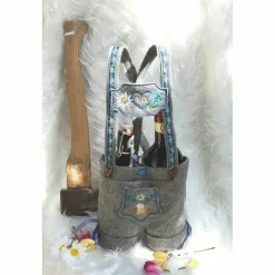Biertragetasche Lederhose als Geschenk, Vatertagsgeschenk für den Mann oder zum Jubiläum ausreichend für zwei Bierflaschen. Personalisierbar