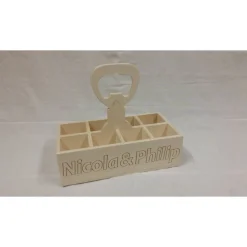 Bierträger Flaschenträger - individuelle gefräste Schrift nach Ihrem Wunsch !!!