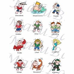 Bild “Sternzeichnen” im Objektrahmen  personalisierbar