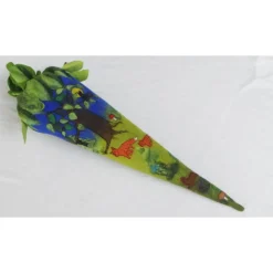 Bilderbuch-Schultüte „Nachts im Wald“ aus Filz – Handgefilzte Zuckertütenhülle für Jungen & Mädchen