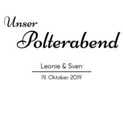 Bilderrahmen Weiß personalisierbar – Polterabend Scherben Aufkleber & Schriftzug – Geschenkidee