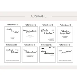 Bilderrahmen Weiß personalisierbar – Polterabend Scherben Aufkleber & Schriftzug – Geschenkidee