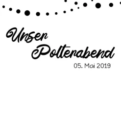 Bilderrahmen Weiß personalisierbar – Polterabend Scherben Aufkleber & Schriftzug – Geschenkidee