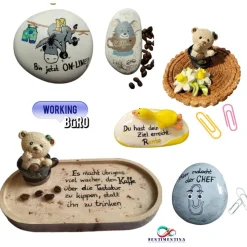 "Bin jetzt online" Esel-Stein