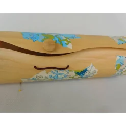 blau  grünes Flaschenetui , Decopatch etui , Geschenketui für Hochzeit, Geburtstag