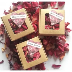 Blütenkonfetti Naturkonfetti nachhaltig – 3x Ökokonfetti aus Garten, 100% natürlich, Tischdeko, Streudeko, Bastelmaterial