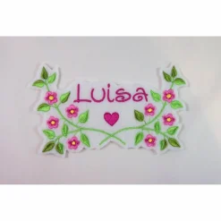 Blumen Applikation mit Namen