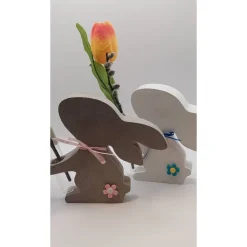 Blumenhasi aus Beton oder Raysin - Osterhasi