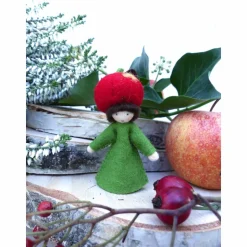 Blumenkind Apfel, Jahreszeitentisch Sommer-Herbst, Filzpüppchen