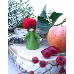 Blumenkind Apfel, Jahreszeitentisch Sommer-Herbst, Filzpüppchen