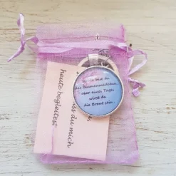 Blumenmädchen Schlüsselanhänger silberfarbe Fassung 25mm