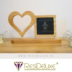 Blumenranken Holzherzen Gravur Hochzeitsgeschenk Geschenk Verlobung Jahrestag Herz Hochzeit Valentinstag Muttertag