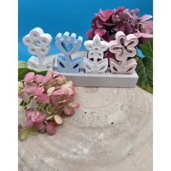 Blumensteckerchen handgemacht – Pastell Deko kombinierbar für Zuhause & Geschenk