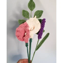 Blumenstrauß gehäkelt | gehäkelter Strauß Blumen | Geburtstagsgeschenkidee Freunde | Abschiedsgeschenk Kollegen