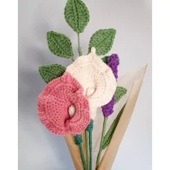 Blumenstrauß gehäkelt | gehäkelter Strauß Blumen | Geburtstagsgeschenkidee Freunde | Abschiedsgeschenk Kollegen