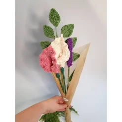 Blumenstrauß gehäkelt | gehäkelter Strauß Blumen | Geburtstagsgeschenkidee Freunde | Abschiedsgeschenk Kollegen