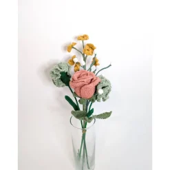 Blumenstrauß gehäkelt Rose | besonderes Geschenk Freunde | Hochzeitsstrauß mal anders