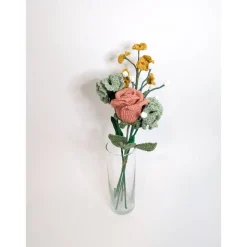 Blumenstrauß gehäkelt Rose | besonderes Geschenk Freunde | Hochzeitsstrauß mal anders