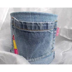 Blumentopf Übertopf Tischeimer Geldgeschenk  LIPSTICK Jeans trifft auf Konservendose