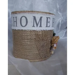 Blumentopf Übertopf Tischeimer Geldgeschenk  Happy Scarecrow HOME Jute beige