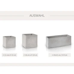 Blumentopf Beton-Optik personalisiert mit Herz, Namen & Datum – Hochzeitsgeschenk & Jahrestag