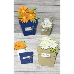 Blumentopfkarte Karten Cards Geburtstag Muttertag etc. Blumen mal anders verschenken, „Happy Birthday“ „Alles Gute“